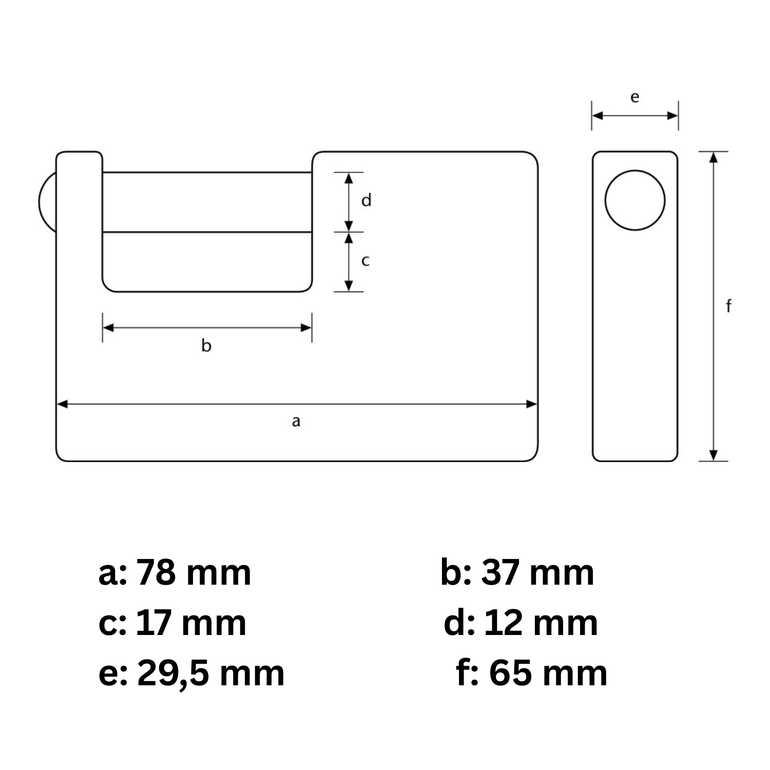 Monobloc ABUS Monobloc 92/80 aus massivem Messing mit Stahlmantel