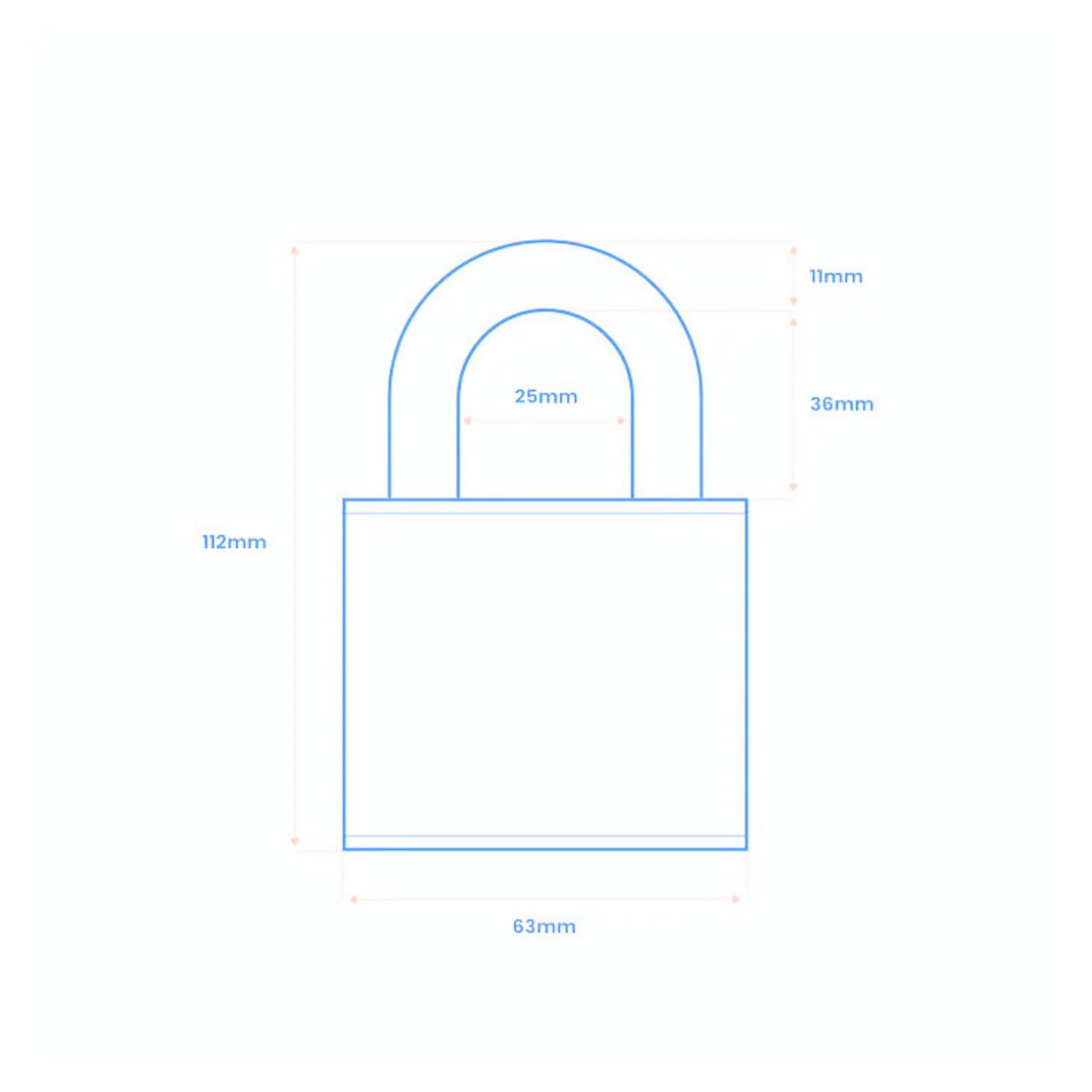 ABUS Vorhangschloss 83WP/63 Extreme Robust Sicher Wetterfest